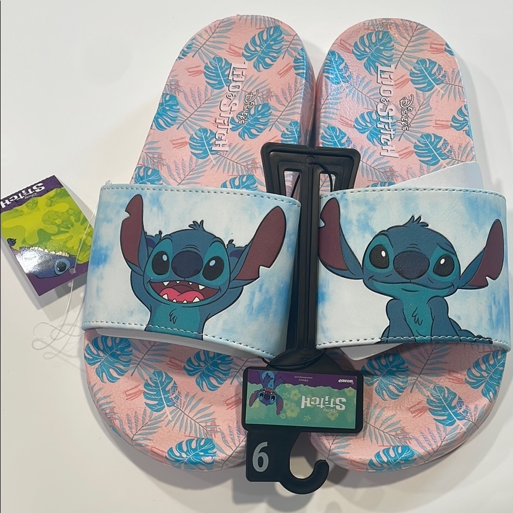 Woman Slide Sandals - Blue and Pink - Picture 3 of 3